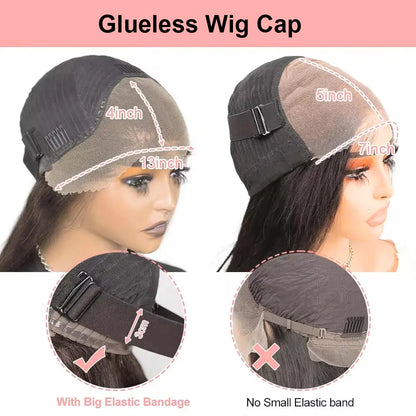 4/27 Ombre Curly Highlight Wig Human Hair Preplucked 7x5 Lace Closure Glueless Wigs Human Hair Deep Wave Ready To Wear For Women