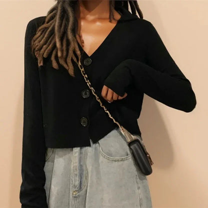 ITOOLIN Women Casual Knit Thin Sweater V-Neck Cardigan Sweater Buttons Up Sweet Cardigan Coat For Women 2024 Autumn