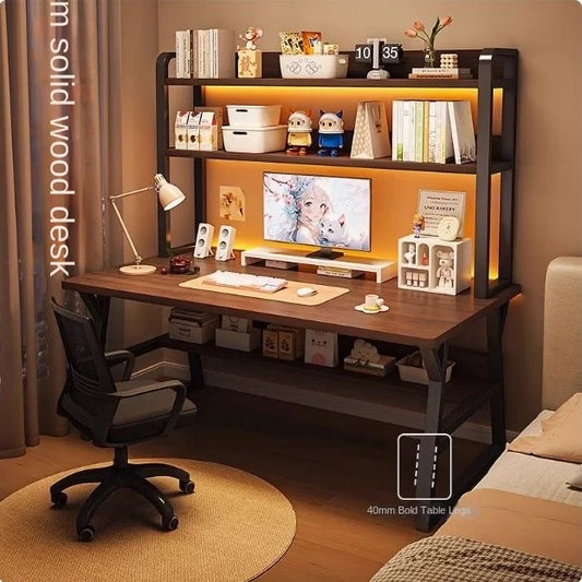 80/100cm home Child/adult living room office pc desksimple  study desk table Storage computer table With bookshelf