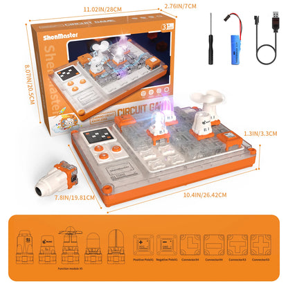 Educational Science Kit for Kids Ages 5+, STEM Toy with 500+ Circuit Projects, Electronic Building Kit for Boys & Girls
