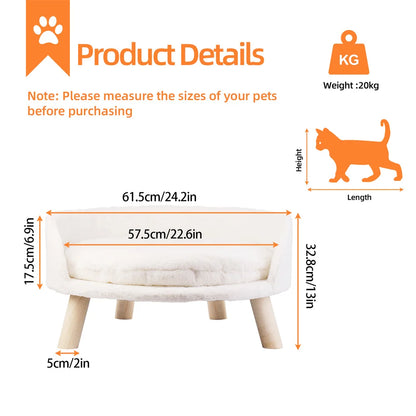 Dog Lounger with Removable Waterproof Padded Cushion