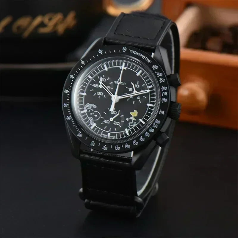 2025 Fashion Man Watch Moon Joint Space Moon Mission Six-hand Chronograph Quartz Men's and Women's Watches
