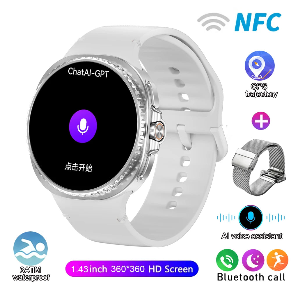 Watch 8 Ultra Classic GPS Compass NFC SmartWatch 46mm Version AMOLEL Rotating Dial BT Call 3ATM Waterproof Watch7 Upgraded Watch
