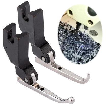 Fashion Clothes Fabric Fixed Press Foot Stainless Steel Wedding Dress Ball Fabric Special Presser Foot Sewing Machine Accessory