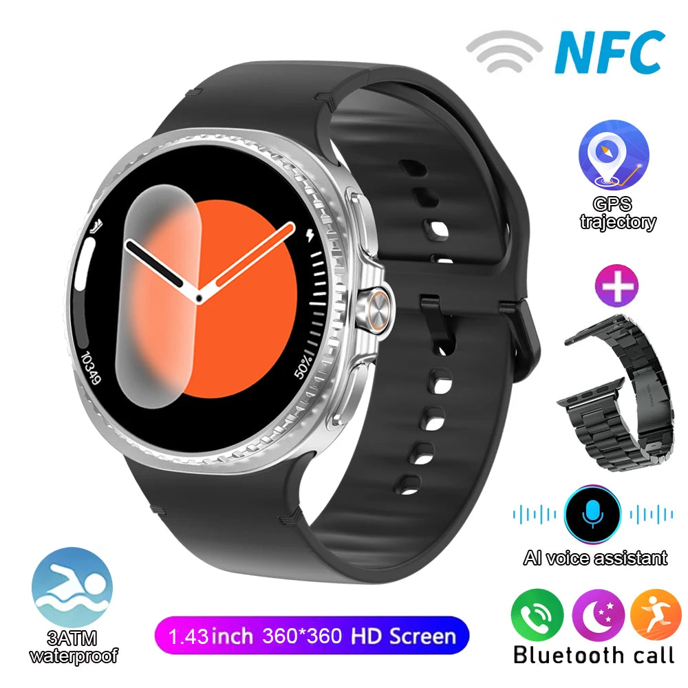 Watch 8 Ultra Classic GPS Compass NFC SmartWatch 46mm Version AMOLEL Rotating Dial BT Call 3ATM Waterproof Watch7 Upgraded Watch