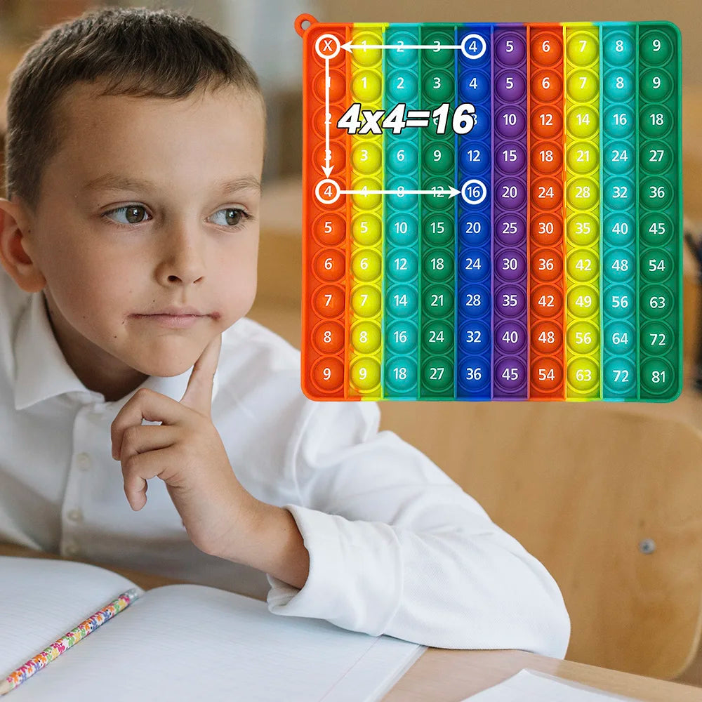 9x9 Multiplication Games Board Math Practice Activity Fidget Toys, Times Table Numbers Learning Toys Educational Stationery Kids