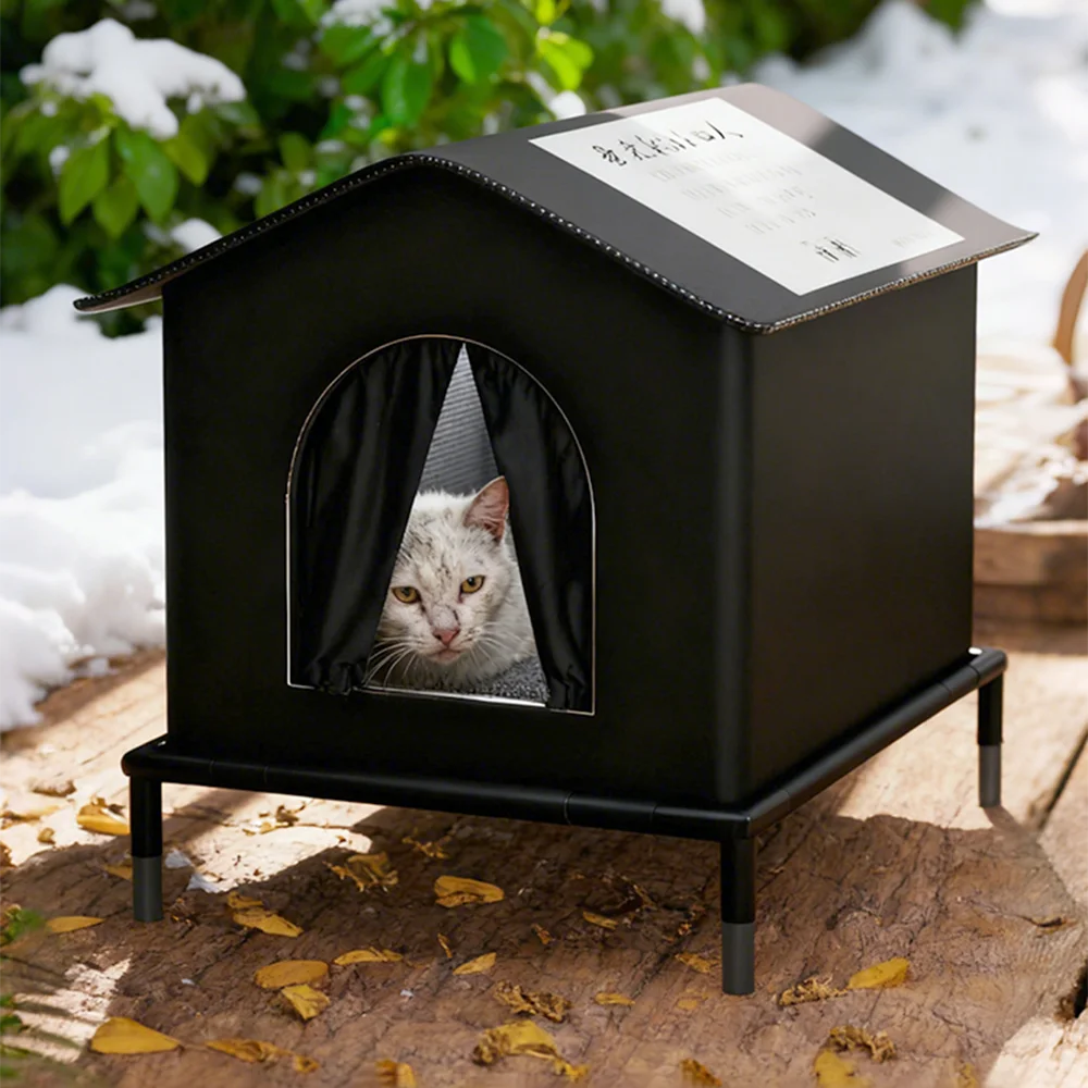 Cat House for Indoor and Outdoor CatsWaterproof Fully Insulated Shelter for Stray and Feral Cats Great for Cat Beds for Outdoor