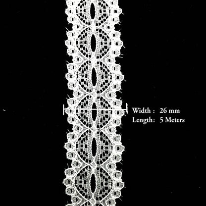 5 Meters White Black Lace Ribbon Assorted Pattern Trims for Gift Wrapping Christmas Wedding Decorations DIY Crafts Sewing Supply