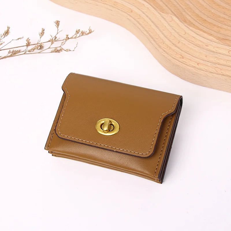 New Women Wallets Fashion Short Hasp Pu Leather Purses For Women Portable Multifunctional Money Bag Small Coin Card Holders
