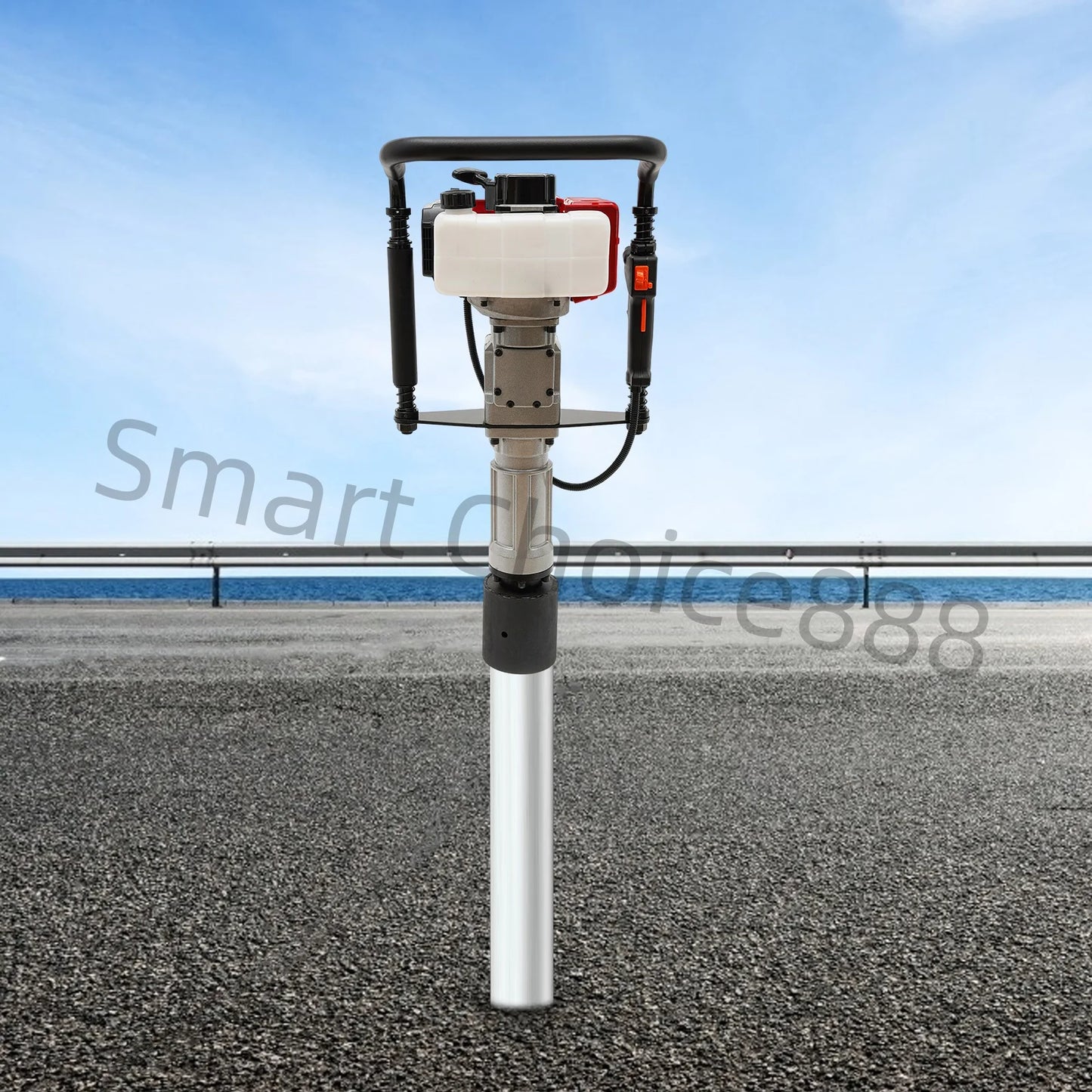 52CC Jack Hammer 2-Stroke 1900W Gas Powered Demolition Concrete Breaker Punch Drill w/Low Noise & High Impact for Chipping