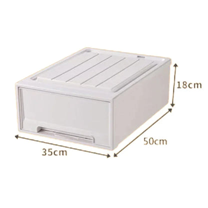 Wardrobe Storage Box High-capacity Drawer Style Stackable Container Transparent Plastic Containers for Household Use Storage