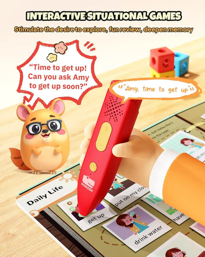 Talking Pen Books Sets, Interactive Audio Sound Books Kids Learning Electronic Toys for Boys Girls, Autism Sensory Games
