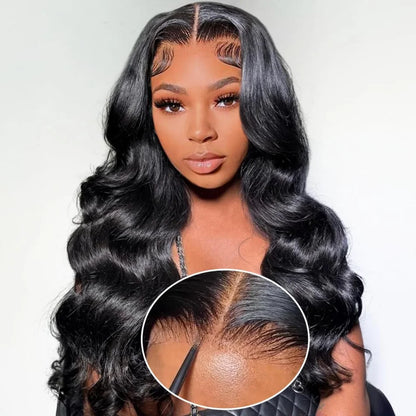 V Part Wigs Human Hair Body Wave Glueless Wigs Human Hair 100% Half Wigs With Clip In 5X5 Hd Lace Closure Wig Beginner Friendly