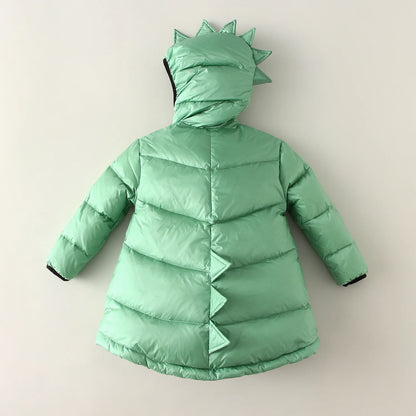 Winter Autumn Kids Dinosaur Parka Down Coat Jacket Windproof Thicken Children Warm Down Snowsuit Toddler Girl Boy Parkas Outerwe