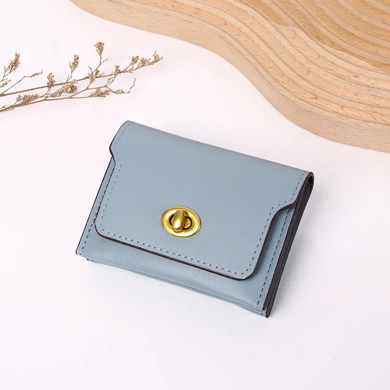New Women Wallets Fashion Short Hasp Pu Leather Purses For Women Portable Multifunctional Money Bag Small Coin Card Holders