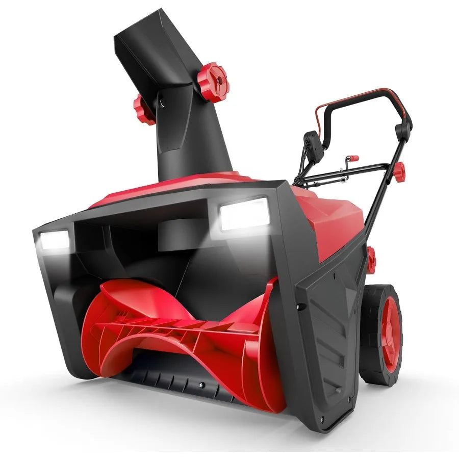 20 Electric Snow Blower 15-AMP Corded Snowblower with LED Headlights 180 Rotating Chute 30FT Throwing Distance 10 Depth Clearin