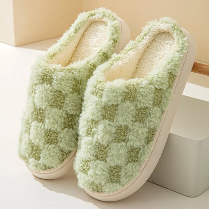 Cotton Slippers for Women Winter Home Indoor Home Warm Non-Slip Thick Bottom Couples New Wool Slippers for Men Autumn and Winter