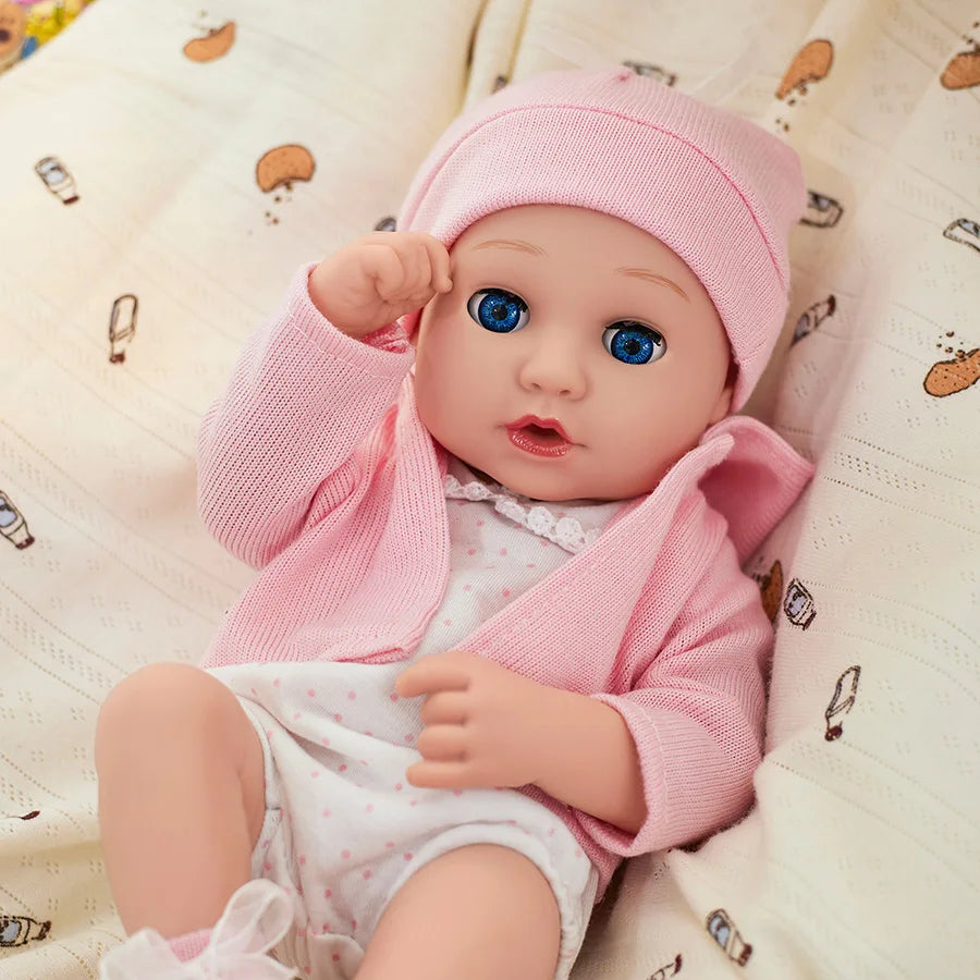 13inch Realistic Reborn Dolls Cute Soft Body Blink Doll Real Life Baby Dolls With Accessories For 3+ Year Old Girls Gifts