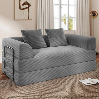 70" Cloud Convertible Floor Sofa Bed, 4-in-1 Foldable Compressed Loveseat Lounge Sleeper, 2-Seater Couch, Customized