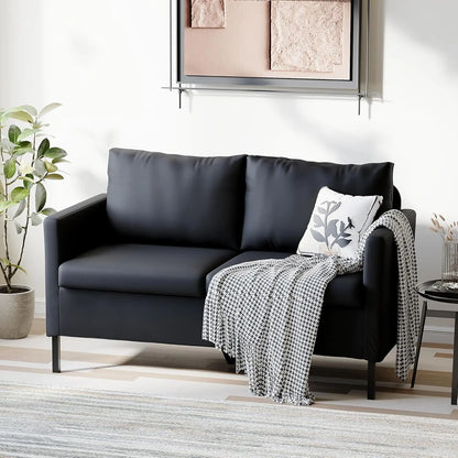 Modern Linen Fabric 2-Seater Mini Love Seat Sofa Couch 51" Width Customizable Small Living Room Upholstered Loveseat,Customized