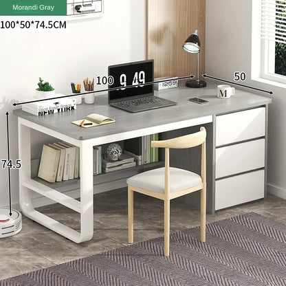 Drawers Study Office Desk Bedroom Student Setup Organizers European Computer Desk Floor Legs Mesa De Computador Modern Furniture