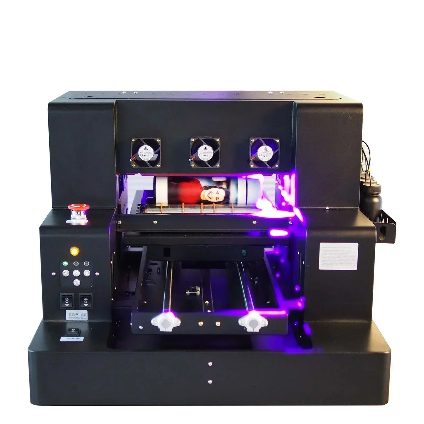 VEVOR A3 UV Bottle Printing For Phone Case Glass Wood Acrylic A4 UV Flatbed Printer Sticker Label Printer  UV Printer