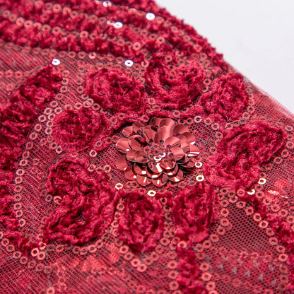 SJD LACE French Mesh Lace Fabric with Beads 2025 High Quality Nigerian African Net Tulle Lace for Sewing Women Wedding Dress4319