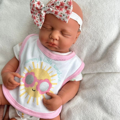 Artistic 20Inch Loulou Full Soft Silicone Reborn Baby Girl Lifelike Skin & Handmade Details Doll for Display Collectible Gift