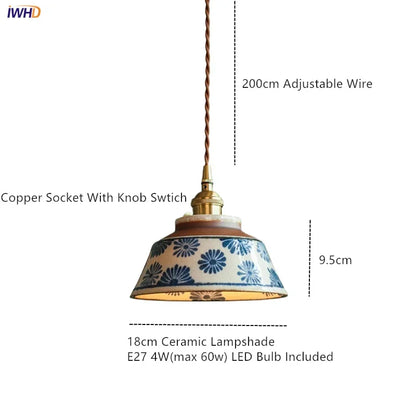 2025  New Style Nordic Modern LED Pendant Lights Fixtures 4W Bedroom Dinning Living Room Ceramic Beside Lamp Hanglamp