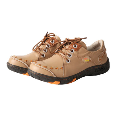 TMA EYES Spring and Summer New Minimalist Top Layer Cowhide Soft Flat Shoes For Women