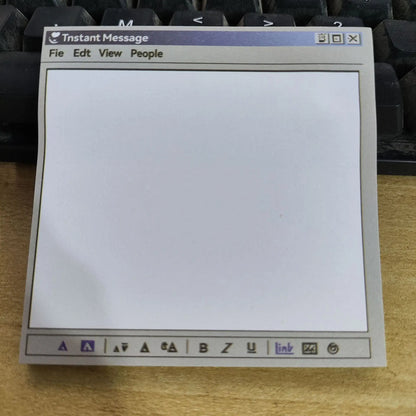 50Pages/book Retro Computer Drawing Tool Pattern Sticky Note Pad，DIY Self-Adhesive Memo，Student Office Message Paper Notepad