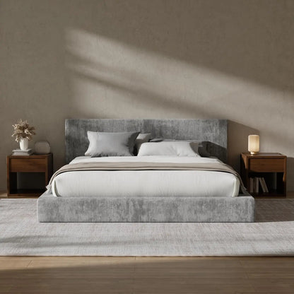 Cloud Upholstered  Bed Frame with Headboard, 5 Inch Foam Padded Platform, No Box Spring, Easy Assembly , Customized