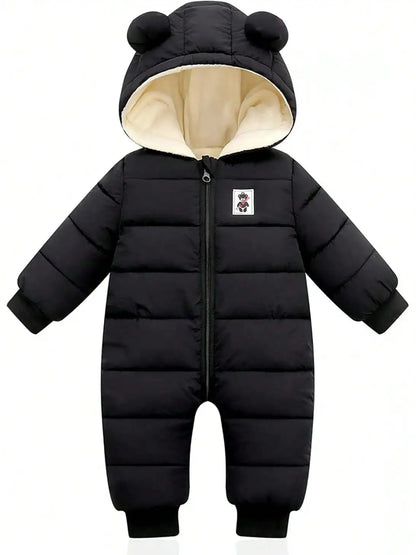 Baby Clothes Cute Infant Toddler Snowsuit Warm Newborn Boy Girl Winter Coats Hooded Zip Jumpsuit