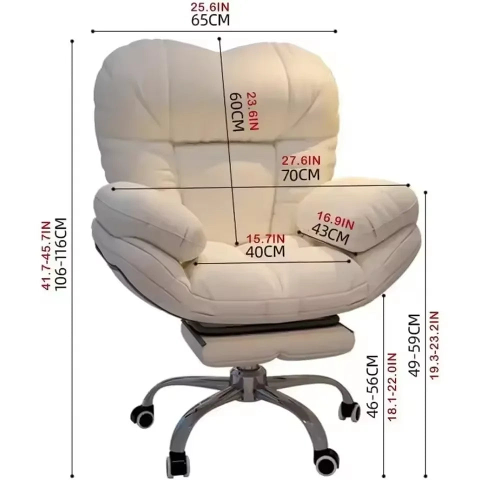 Dark Gray Recliner Gaming Chair - Home Office Desk Chair with Lift, Comfortable Armchair for Living Room & Bedroom