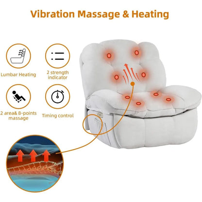 Power Recliner Chair,Massage Rocker Recliner Chairs for Adults with Heated,Oversized Rocker Swivel Chairs, Customized