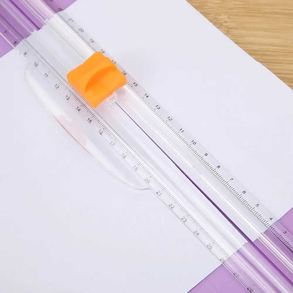 Paper Blade Cutter Metal Blade Manual Paper Trimmer Sliding Convenient with Automatic Security Safeguard for Coupon Craft Photos