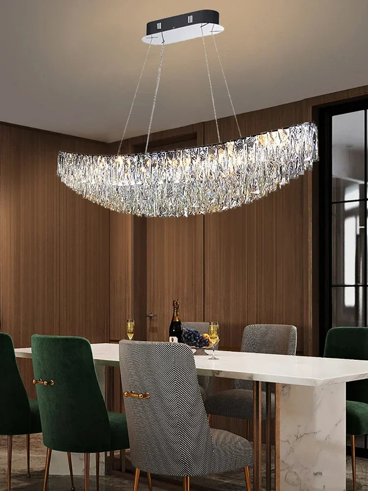 Modern Crystal Ceiling Chandelier For Living Room LED Lustre Hanging Lamps Dining Room Pendant Light Suspension Luminaire Lampen
