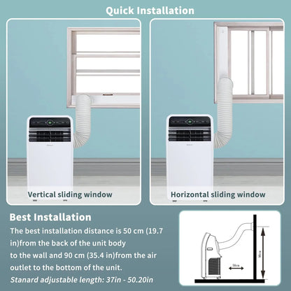 Shinco 12,000 BTU Portable Air Conditioner, Portable AC Unit with Built-in Cool, Dehumidifier&Fan Modes for Room up to 400 sq.ft