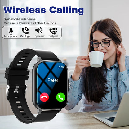 Smartwatch, Wireless Calling/dialing, Message Reminders, Multi-sport Mode, Music Playback, Suitable for IPhone/Android