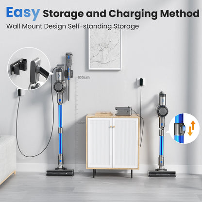 INSE S9X Cordless Vacuum Cleaner 400W 45Kpa Powerful Suction Stick Vacuum 55min Runtime Clean for Pet Hair Hardwood Floor Carpet