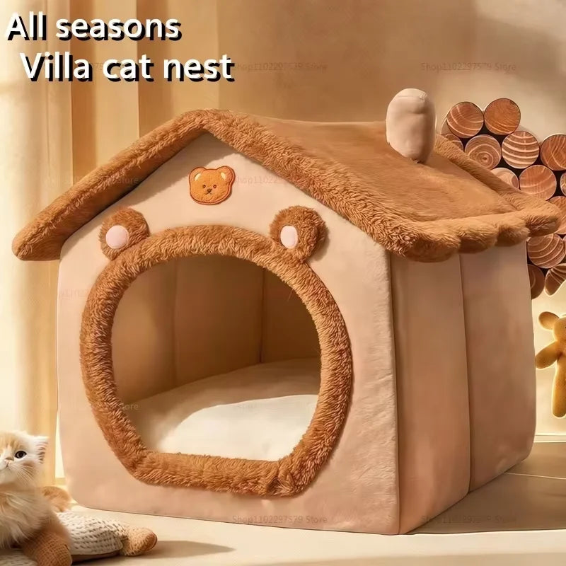 2025 New Multi-Use Cat Kennel Indoor Outdoor – Villa-Style Dirt-Resistant Detachable Washable All-Season Durable for Comfort