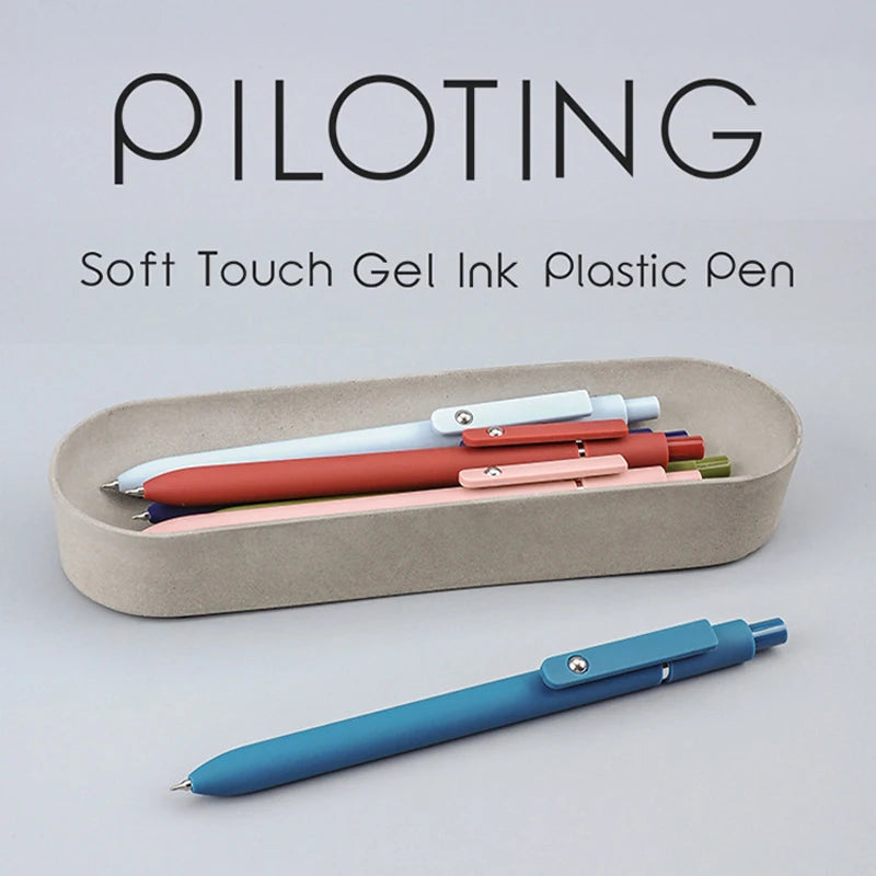 Piloting Morandi Colour Gel Pens Soft Touch Quick Dry Smooth 0.5mm Gel Ink Pen For School Student Writing Stationery Supplies