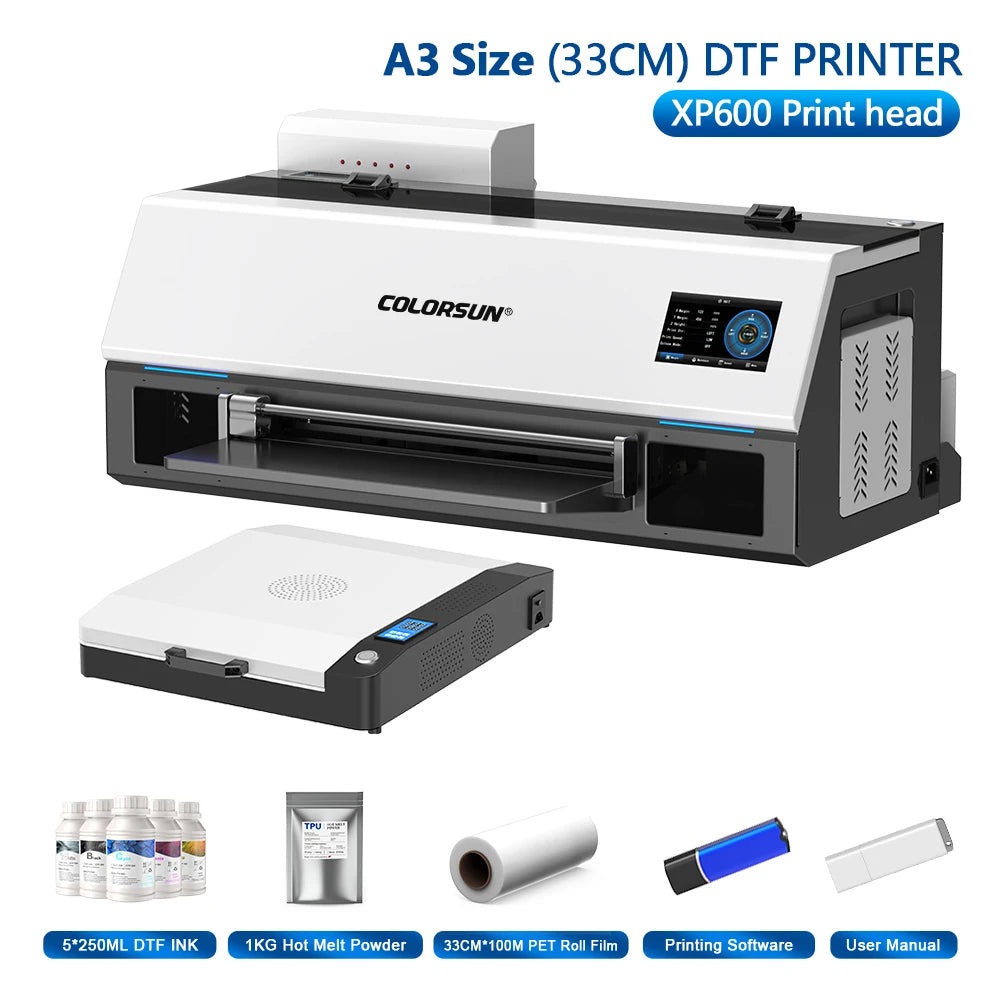 Colorsun A4/A3 DTF Printer Impressora T-Shirt Printing Machine A3/A4 DTF Printers For T-Shirt Hoodies Cloth all Fabric