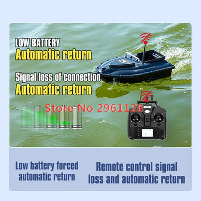 600M GPS Sonar Fish Exploration High Speed Remote Control Bait Boat Model 1.5KG 16GPS Constant Speed Cruise RC Bait Boat Model