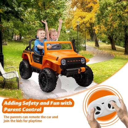 24V Ride on Toys for Big Kids 2 Seater Electric Truck with Remote Control 4.3 MPH Max Speed Bluetooth 4WDS Led Headlight & Music
