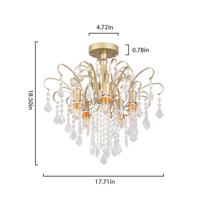 VETRULUS Luxury Crystal Pendant Ceiling Lamp Home Decoration Living Room Bedroom Chandelier Ceiling Light Modern Lighting