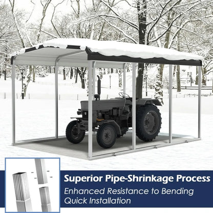 Metal Carport, Heavy Duty Carport Canopy with Galvanized Steel Frame and Roof, Outdoor Storage Shed, Car Tent Garage Shelter