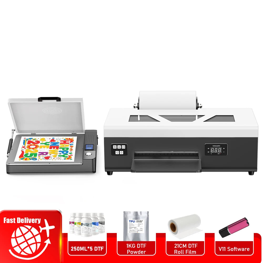 A4 DTF Printer L805 a4 dtf transfer printer for Epson l805 dtf printer bundle A4 t shirt printing machine with A4 dtf oven kits