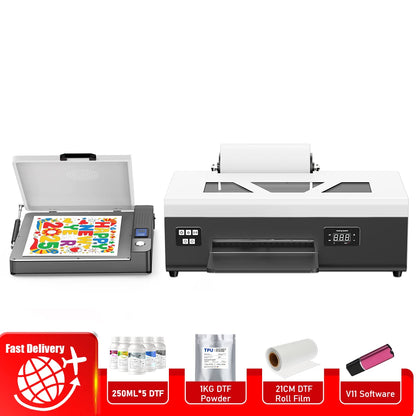 A4 DTF Printer L805 a4 dtf transfer printer for Epson l805 dtf printer bundle A4 t shirt printing machine with A4 dtf oven kits