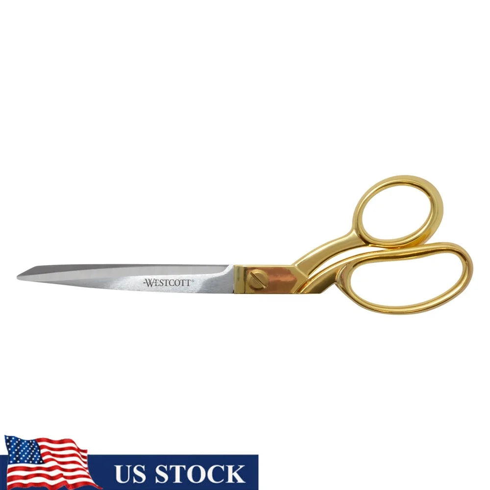 Fashionable 9 Inch Sewing Scissors Durable Stainless Steel Blades Bent Handle Comfortable Cutting Home Office Classroom Use